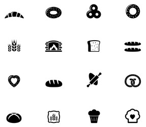 Bread realistic bakery icons set Royalty Free Vector Image