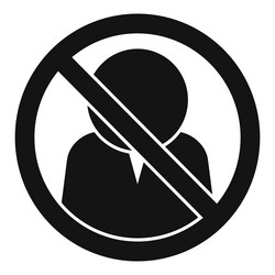 ban user icon simple delete service vector image