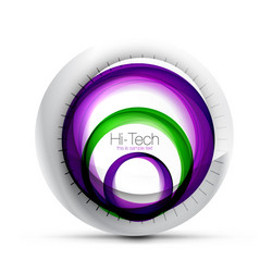digital techno sphere web banner button or icon vector image