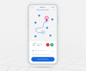map gps navigation app ux ui concept mobile vector image