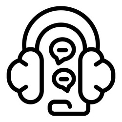 customer service agent using headset with cloud vector image