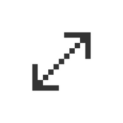 enlarge pixelated ui icon vector image