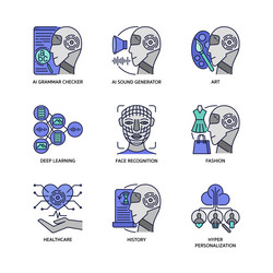 generative ai icon set vector image