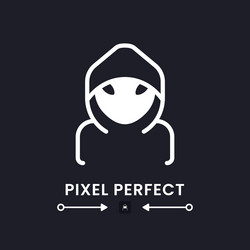 hacker white solid desktop icon vector image