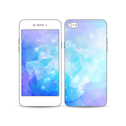 mobile smartphone with an example of the screen vector image