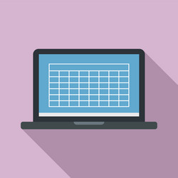 office manager laptop icon flat style vector