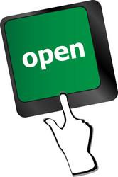 open button on the computer keyboard vector image