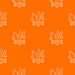 robot with three tentacle pattern orange vector image