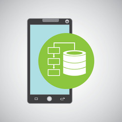 smartphone app development data base vector image