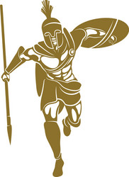 Spartan Helmet Emblem Vector Image