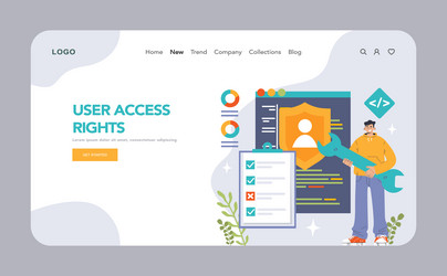 back-end development web banner or landing page vector image