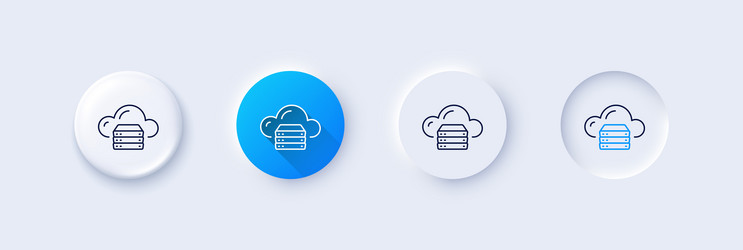 cloud computing server line icon internet data vector image