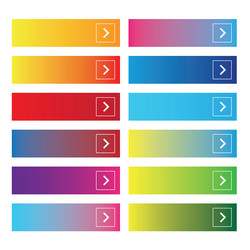 Colorful Button Set - Web Elements vector image