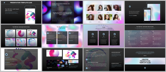 Minimal presentations portfolio templates vector