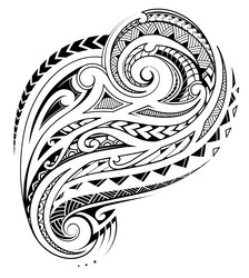 Polynesian Tribal Tattoo Vector Image