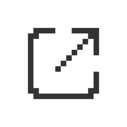 resize pixelated ui icon vector image