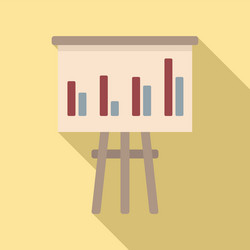 Banner graph icon flat creative solution Vector Image