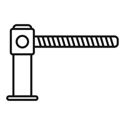 parking barrier icon outline space truck vector