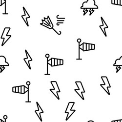 thunder and lightning seamless pattern vector image