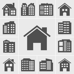 building icons series vector image