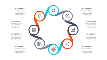 business data visualization abstract elements vector image