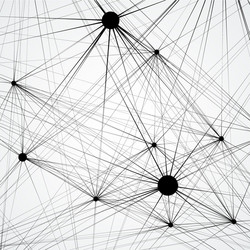 connect network background with dots and lines vector image