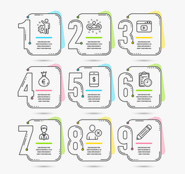 employee video content and delete user icons vector image