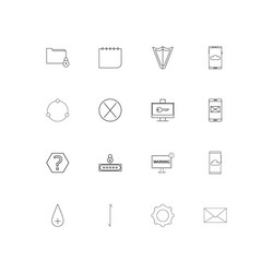 internet technologies linear thin icons set vector image