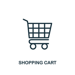 shopping cart icon line style simple element from vector