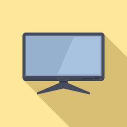 website monitor icon flat screen computer vector image