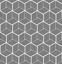 Hexagonal Line Cube Pattern vector image