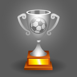 Pixel art silver cup award trophy icon Royalty Free Vector