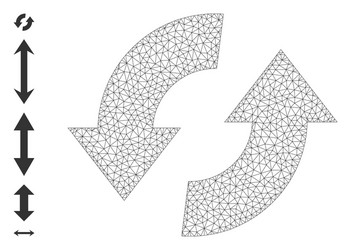 web mesh exchange arrows icon with simple vector image