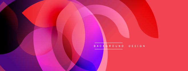 abstract vibrant overlapping circles create vector image
