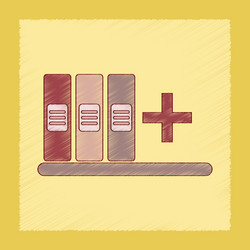 flat shading style icon shelf folder vector image