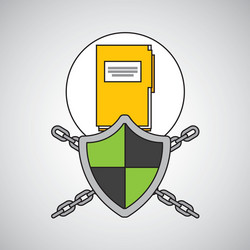 security system data folder file vector image