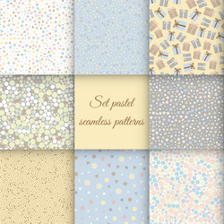 set of seamless patterns vector image