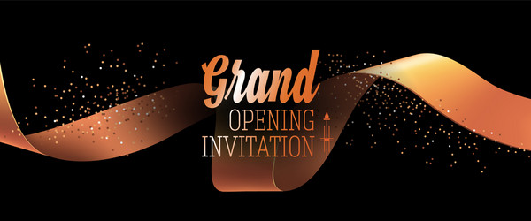 Grand Opening Ceremony invitation card template. 19626506 Vector