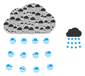 rain cloud recursion icon composition vector image