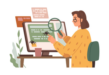 Software Bug Fixing Assistant vector image