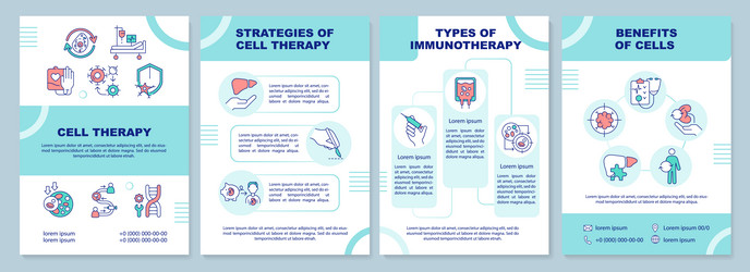 Multicolor cell therapy layout with creative Vector Image