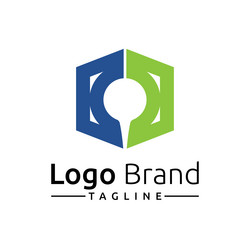 Golf Cube Logo - Sport & Recreation Vector Image