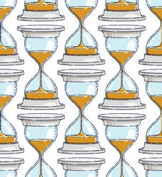 Hourglasses seamless background backdrop vector