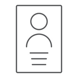 personal data thin line icon file and information vector image