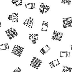 waste sorting garbage plastic seamless pattern vector image