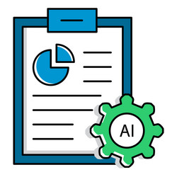 annual ai automation report document icon design vector image