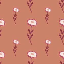 minimalistic style seamless botanic pattern vector image