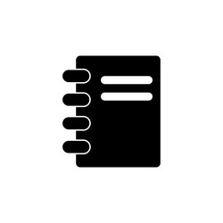 notebook notepad flat icon vector image