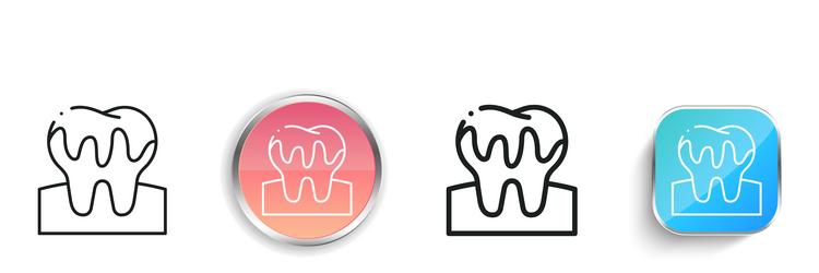 calculus icon thin linear regular and button vector image