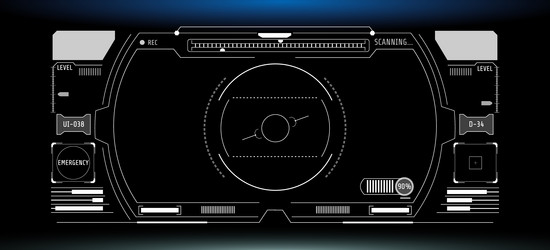 hud futuristic screen automatic scanning interface vector